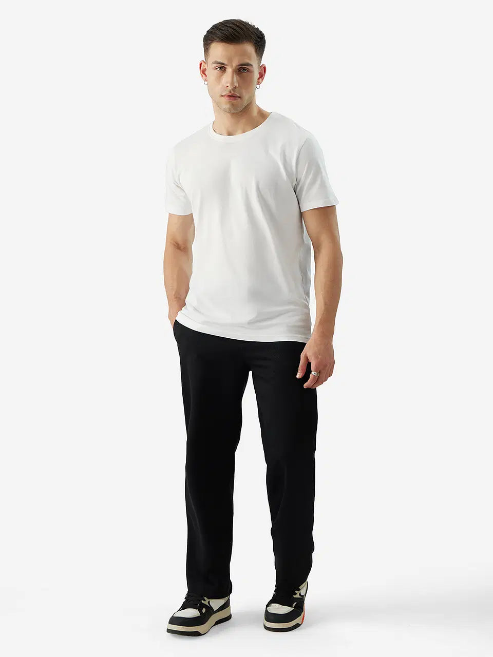 Classic Short Sleeve Round-neck White Supima T-shirts