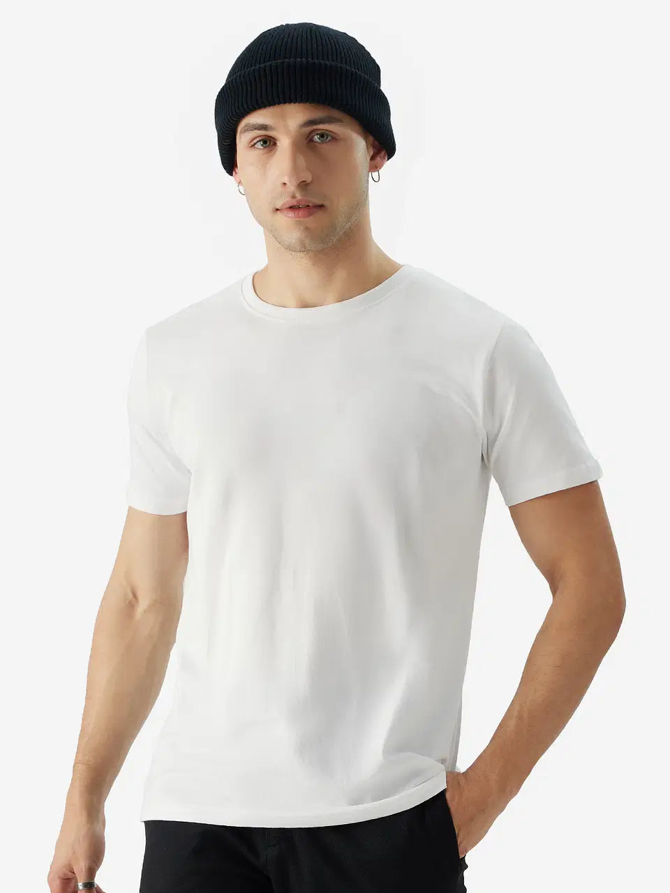 Classic Short Sleeve Round-neck White Supima T-shirts