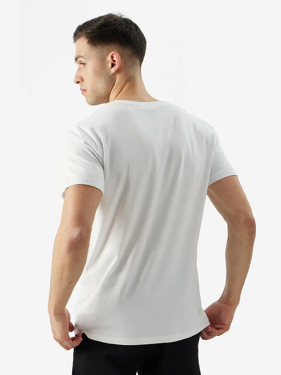 Classic Short Sleeve Round-neck White Supima T-shirts