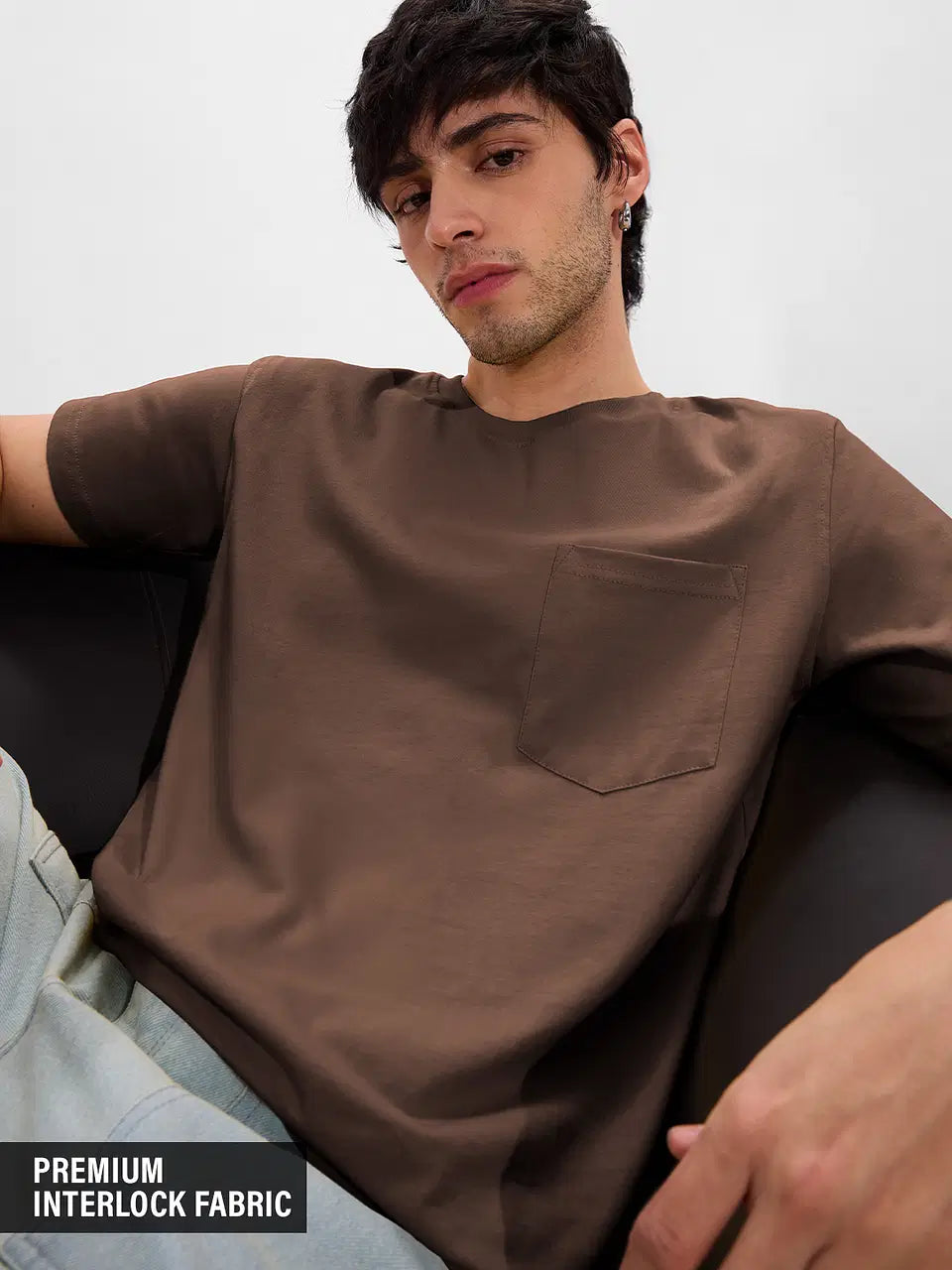 Classic Short Sleeve Round-neck Mocha Mousse Supima T-shirts