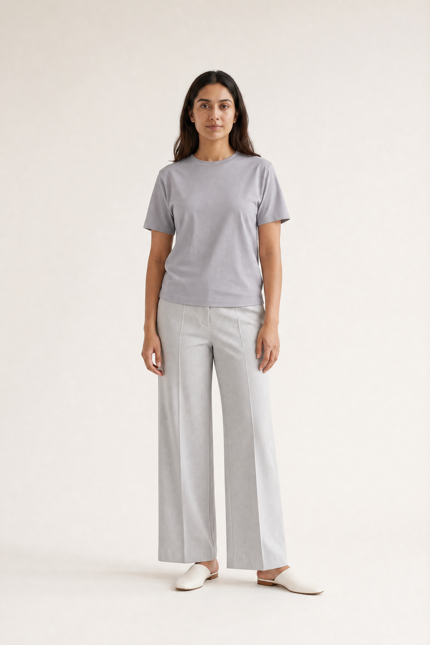 Classic Short Sleeve Round-neck Silver-Moon Supima T-shirts