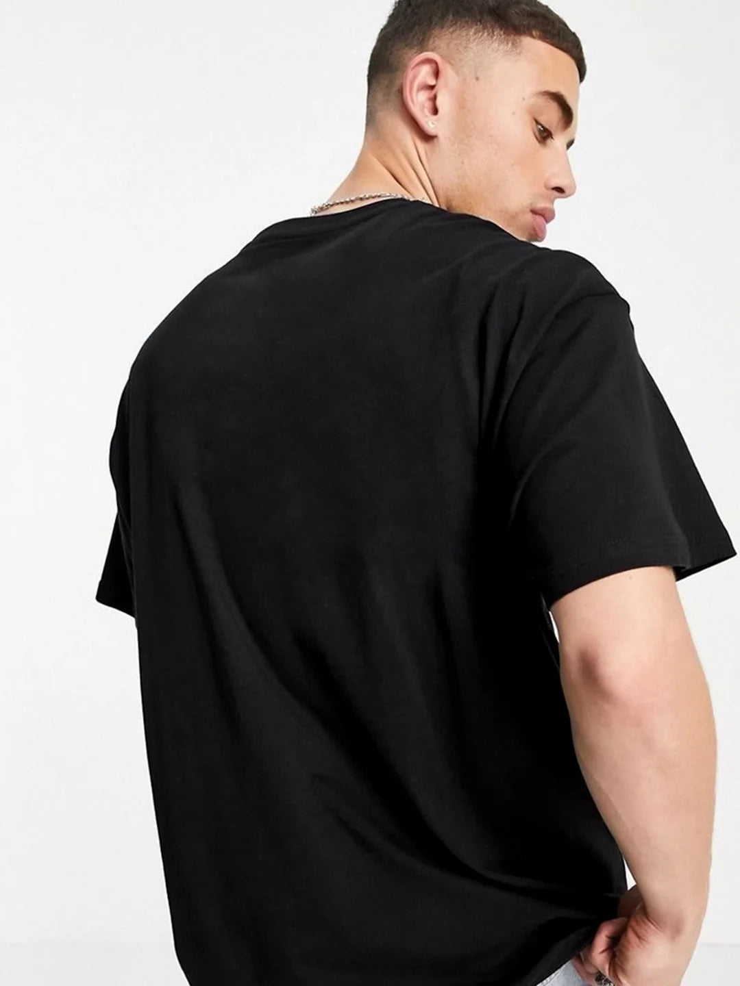 Classic Short Sleeve Round-neck Black Supima T-shirts
