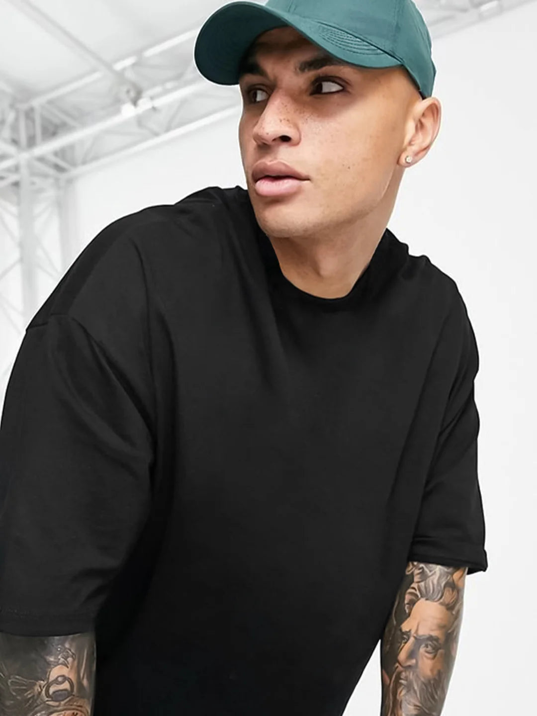 Classic Short Sleeve Round-neck Black Supima T-shirts