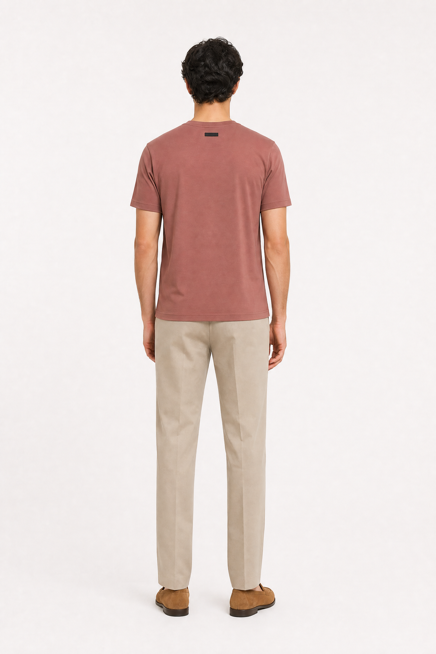 Classic Short Sleeve Round-neck Slow brown Supima T-shirts