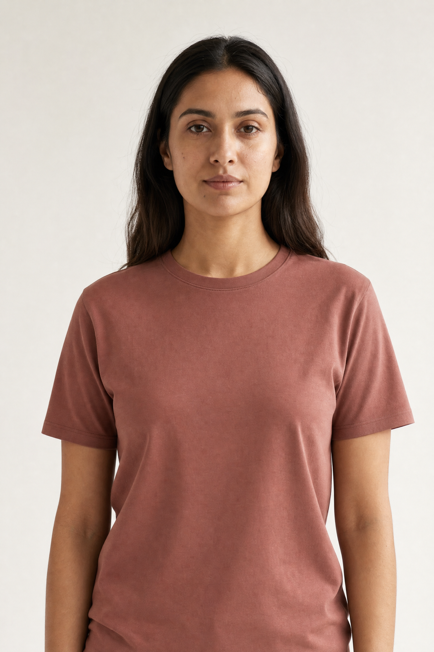 Classic Short Sleeve Round-neck Slow brown Supima T-shirts