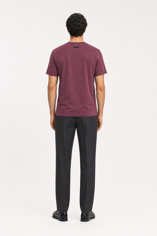 Classic Short Sleeve Round-neck Mulberry Supima T-shirts