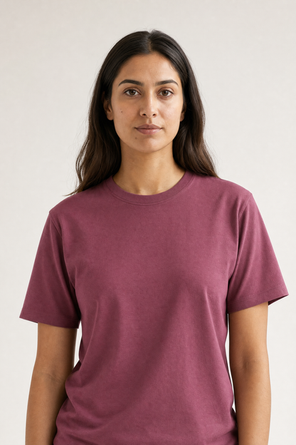 Classic Short Sleeve Round-neck Mulberry Supima T-shirts