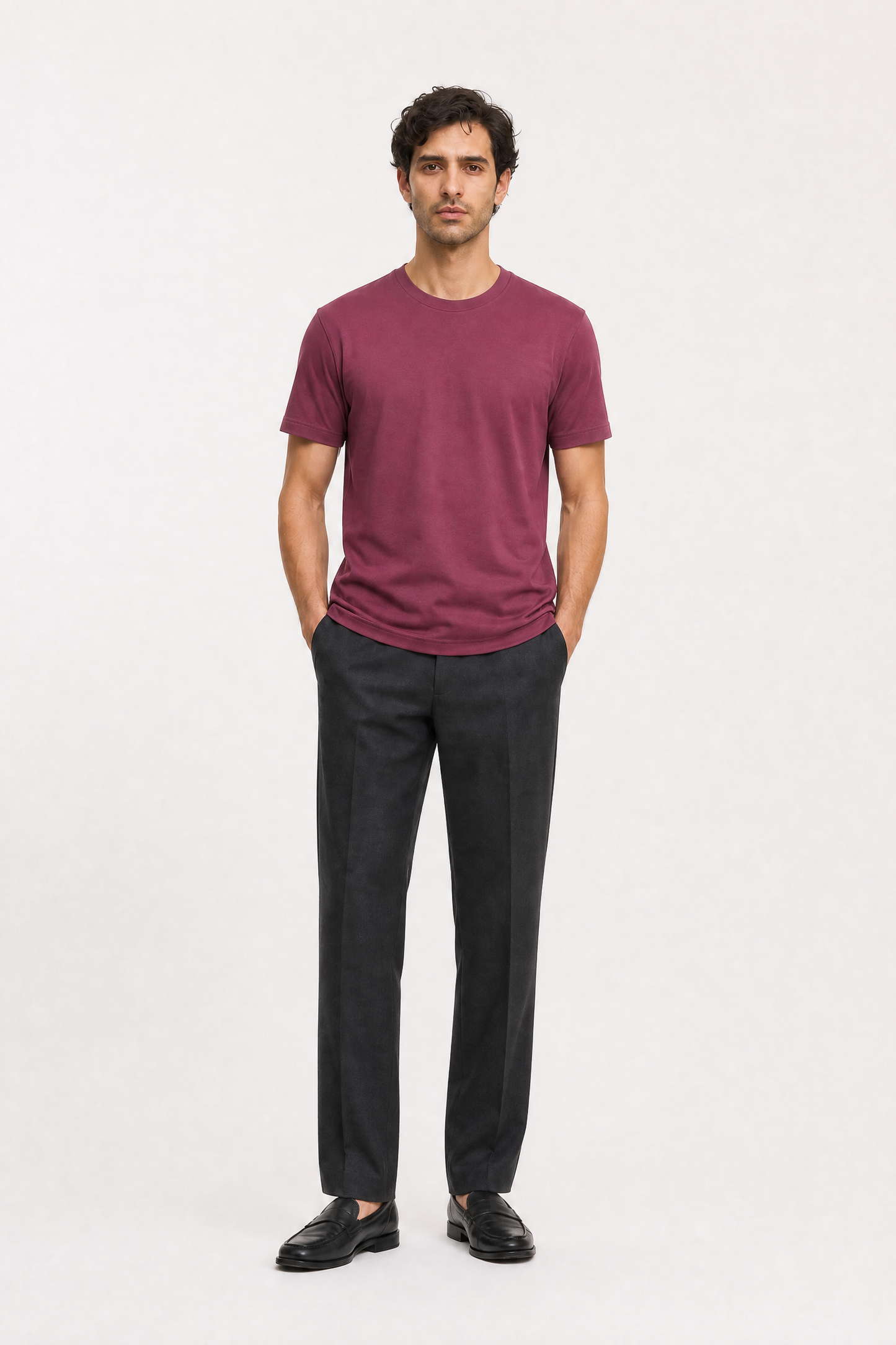 Classic Short Sleeve Round-neck Mulberry Supima T-shirts