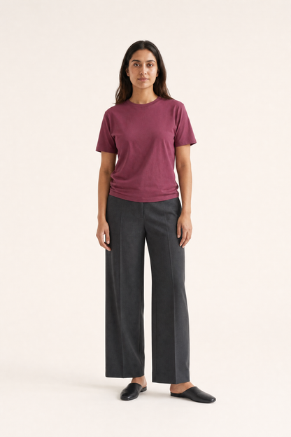 Classic Short Sleeve Round-neck Mulberry Supima T-shirts