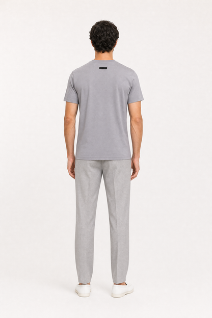 Classic Short Sleeve Round-neck Silver-Moon Supima T-shirts
