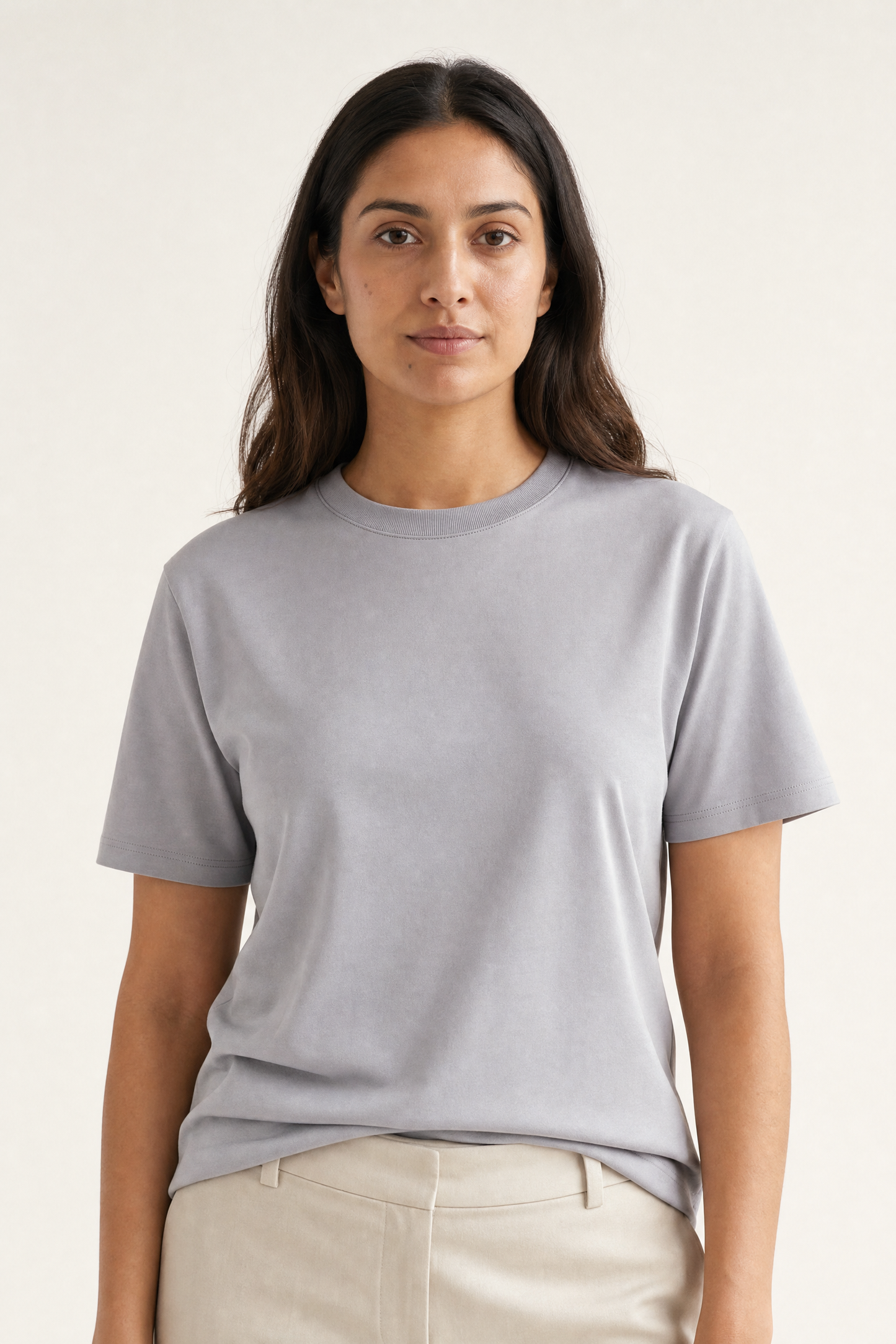 Classic Short Sleeve Round-neck Silver-Moon Supima T-shirts