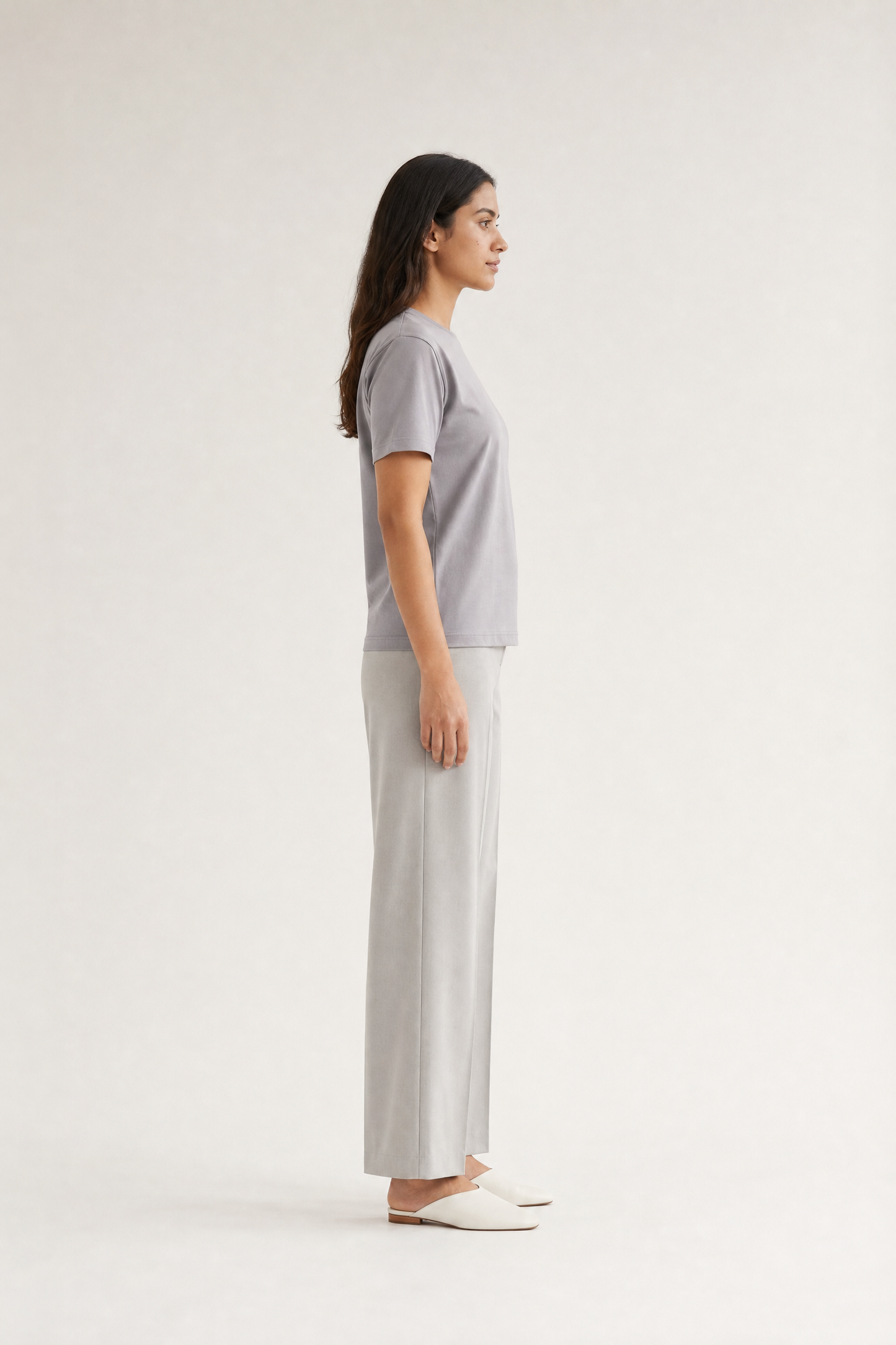 Classic Short Sleeve Round-neck Silver-Moon Supima T-shirts
