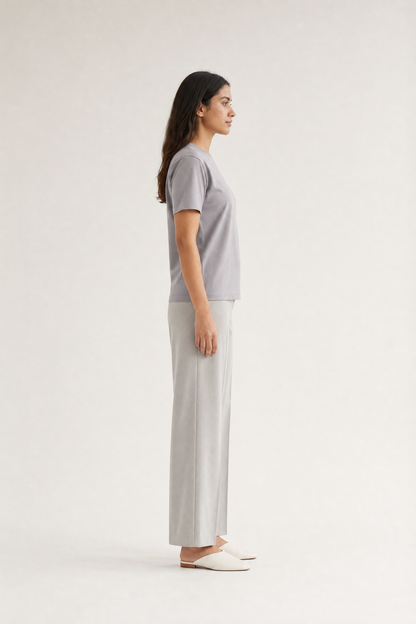 Classic Short Sleeve Round-neck Silver-Moon Supima T-shirts