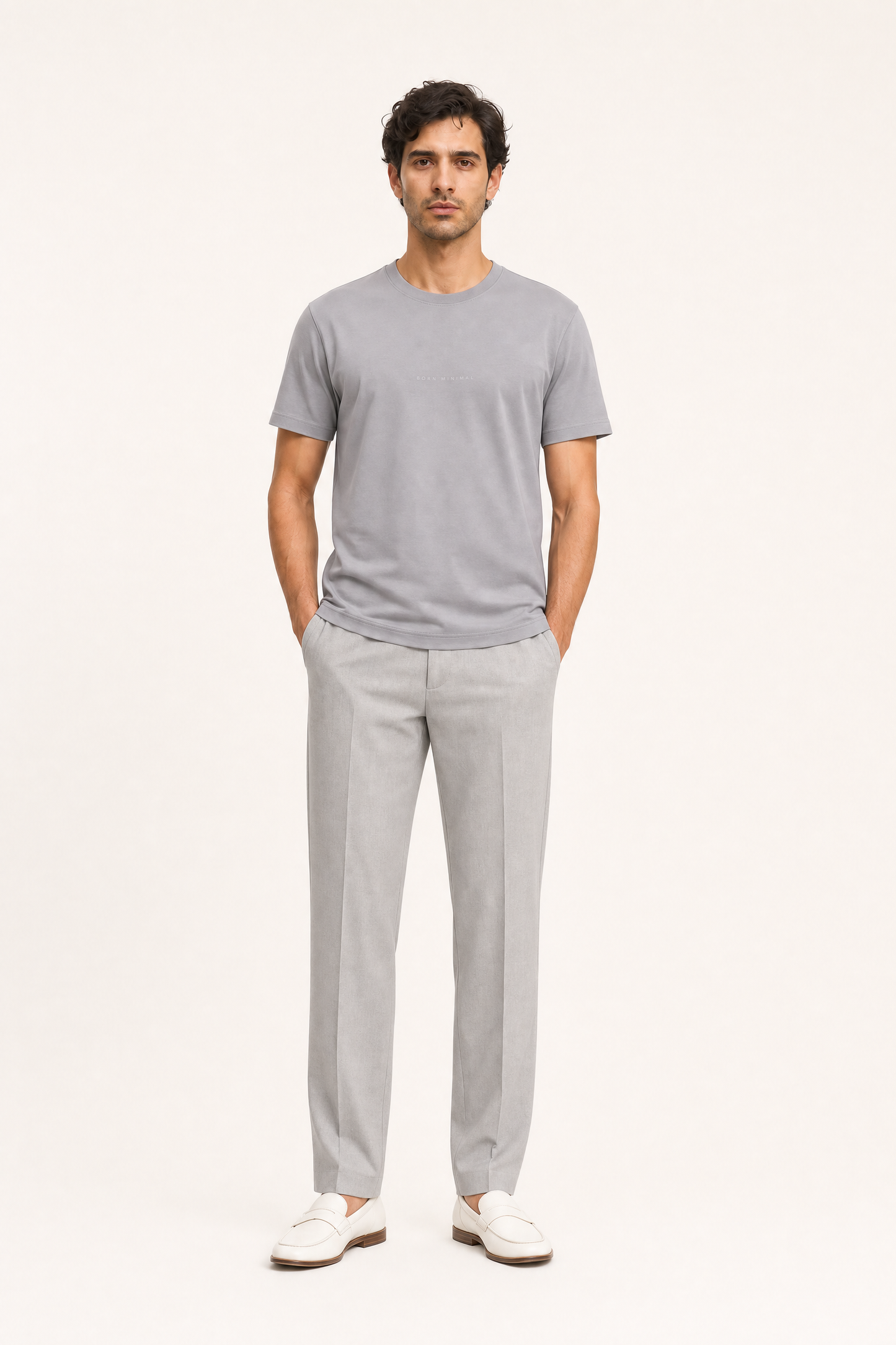 Classic Short Sleeve Round-neck Silver-Moon Supima T-shirts