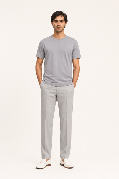 Classic Short Sleeve Round-neck Silver-Moon Supima T-shirts