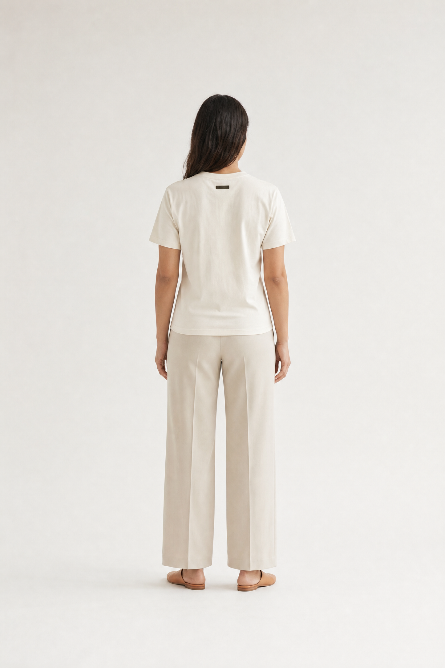 Classic Short Sleeve Round-neck Not-White Supima T-shirts